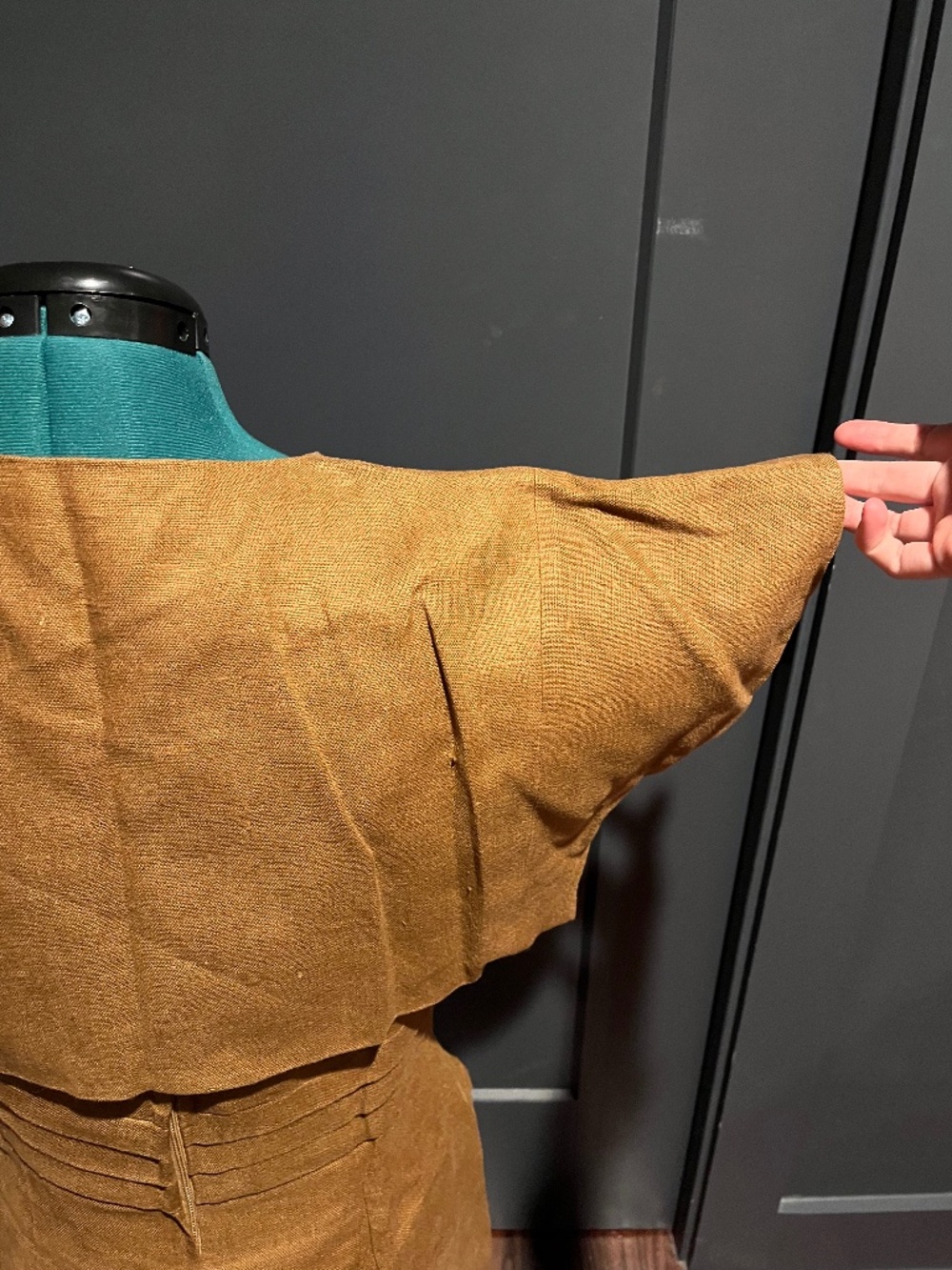 Vintage Custom Raw Silk Cropped Bolero Jacket - Camel / Honey Tan